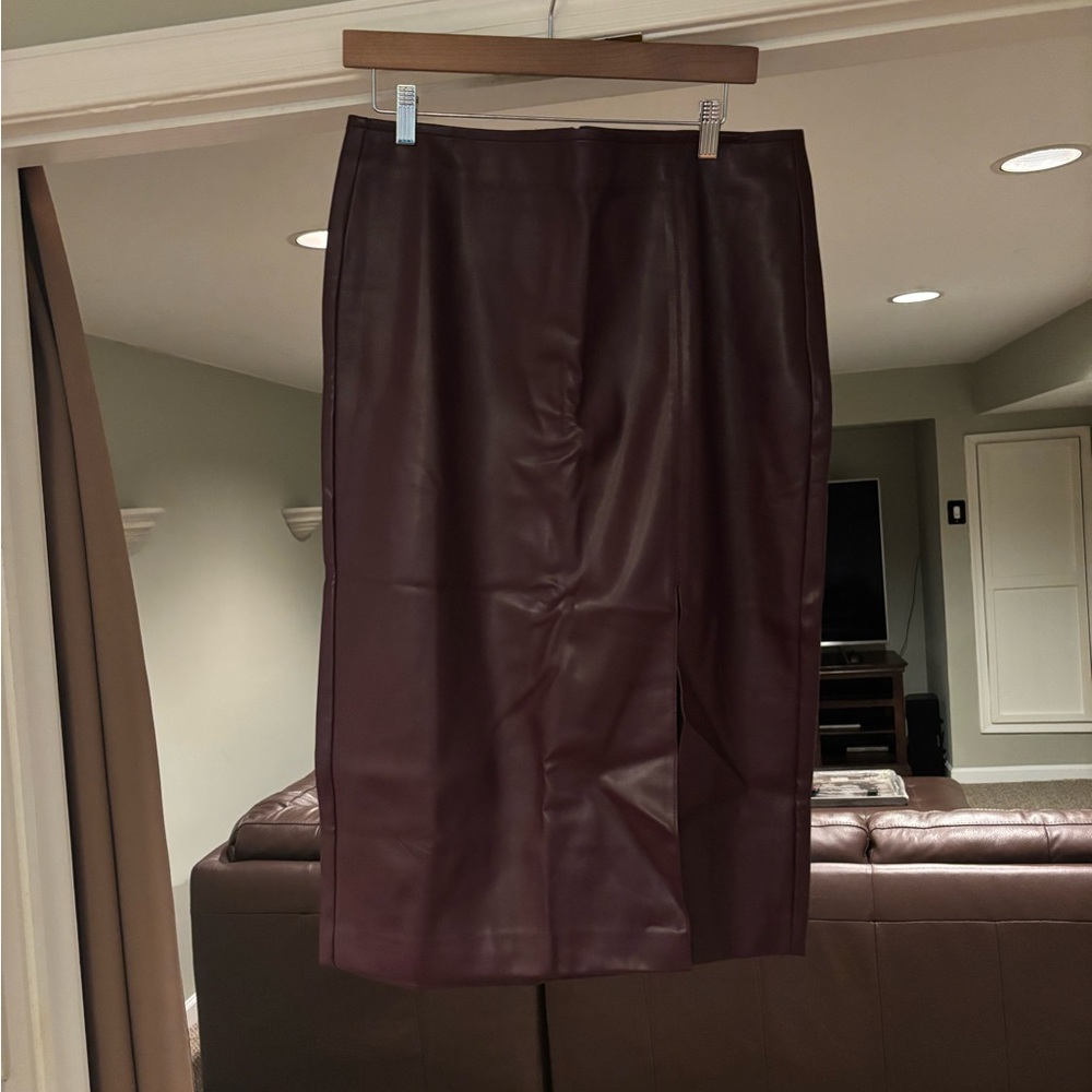 Ann Taylor Brown Midi Pencil Skirt for Work